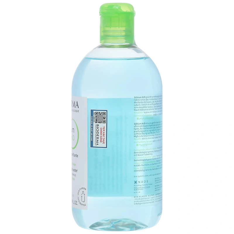 Nước tẩy trang Bioderma Sébium H2O làm sạch sâu cho da dầu và da hỗn hợp chai 500ml - 4